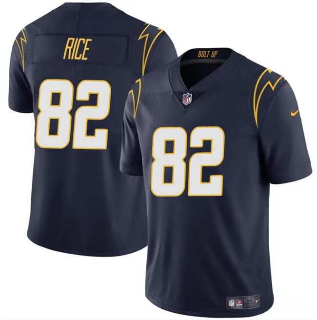 Youth Los Angeles Chargers #82 Brenden Rice Navy 2024 Draft Vapor Limited Football Stitched Jersey